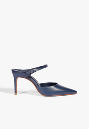 Sapato Mule Azul Schutz Camurça