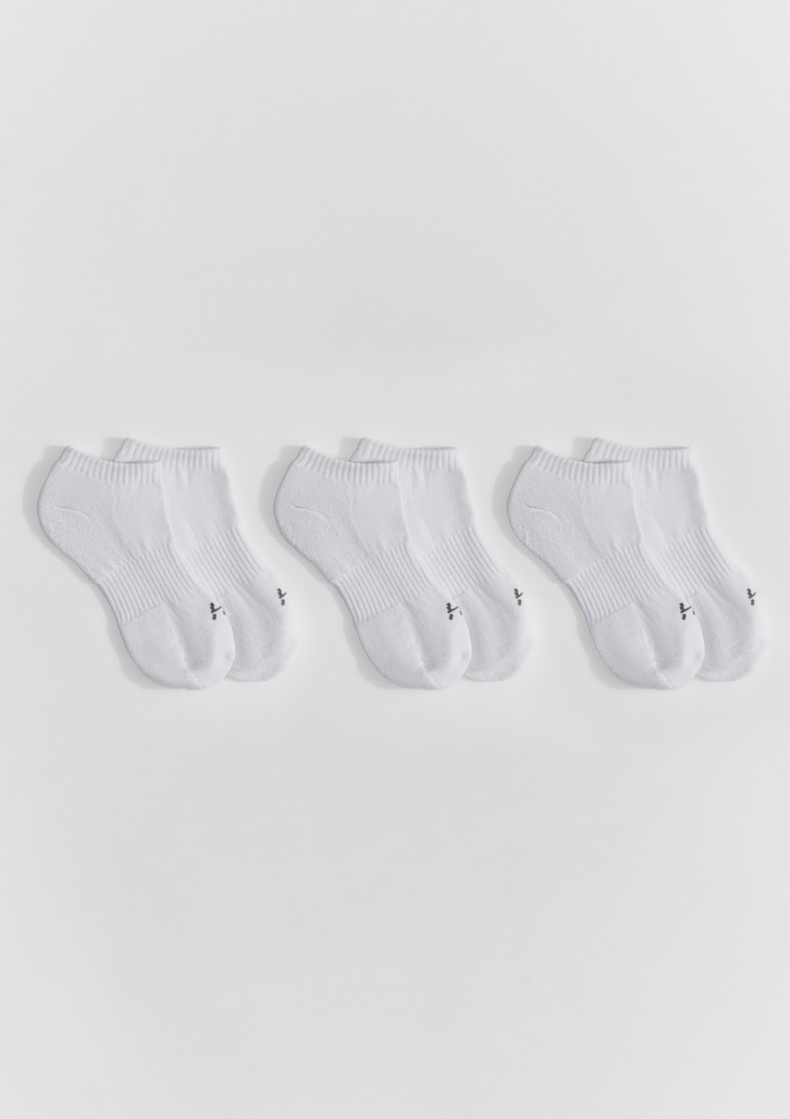 Kit 3 Pares de Meia Esportiva Branca Hering Cano Curto