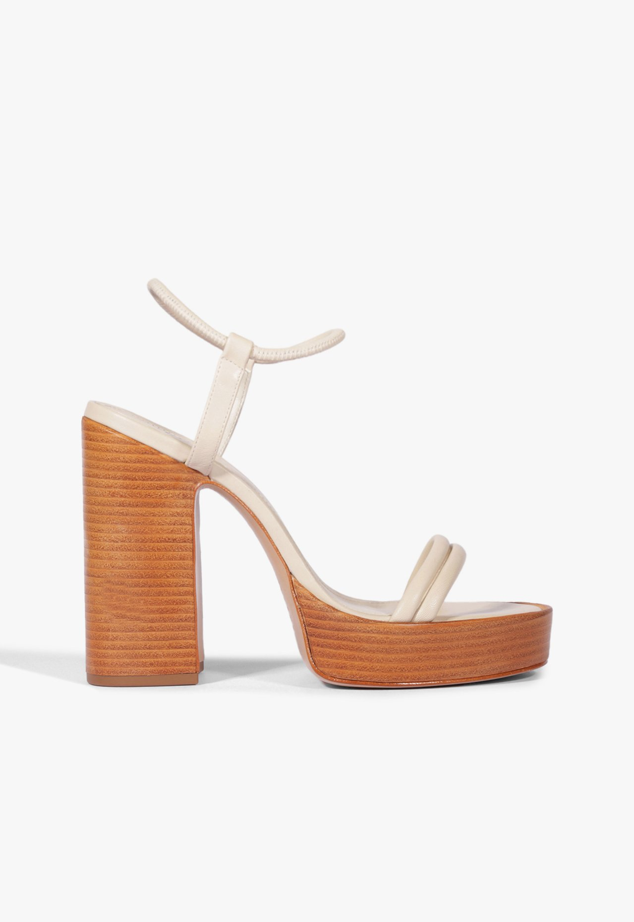 Sandália Plataforma Off-white Schutz Salto Alto Couro | ZZ MALL