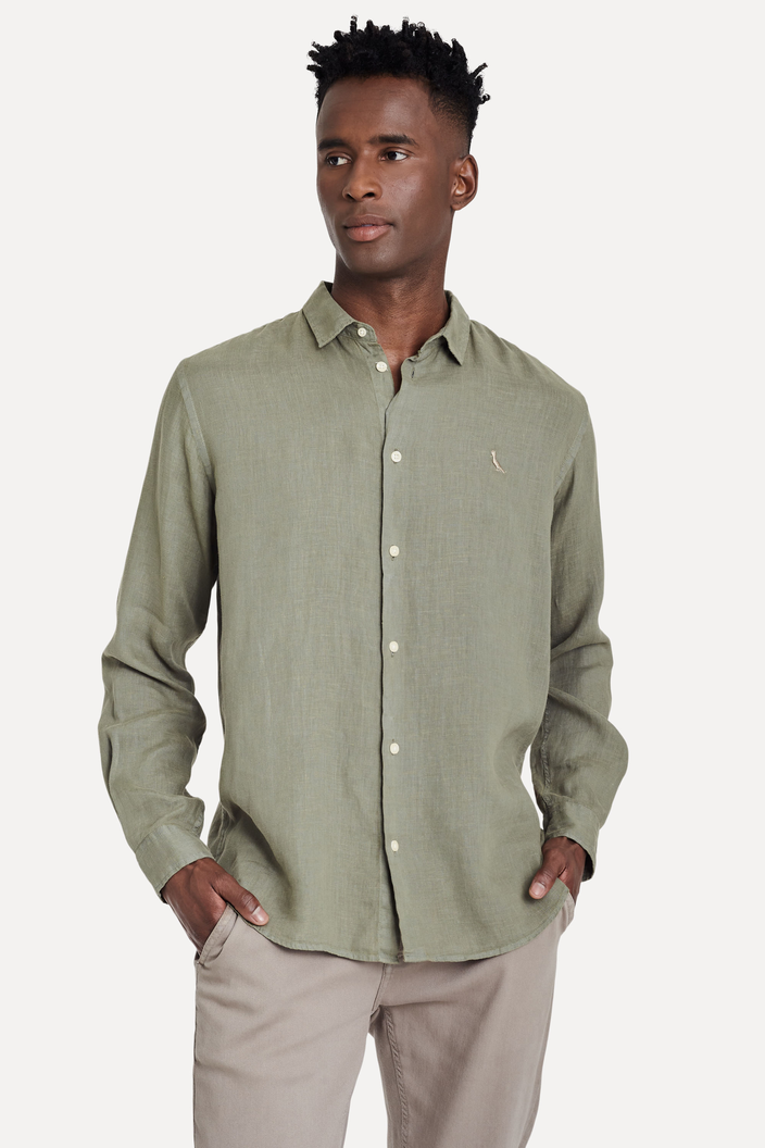 CAMISA VERDE RESERVA LINHO