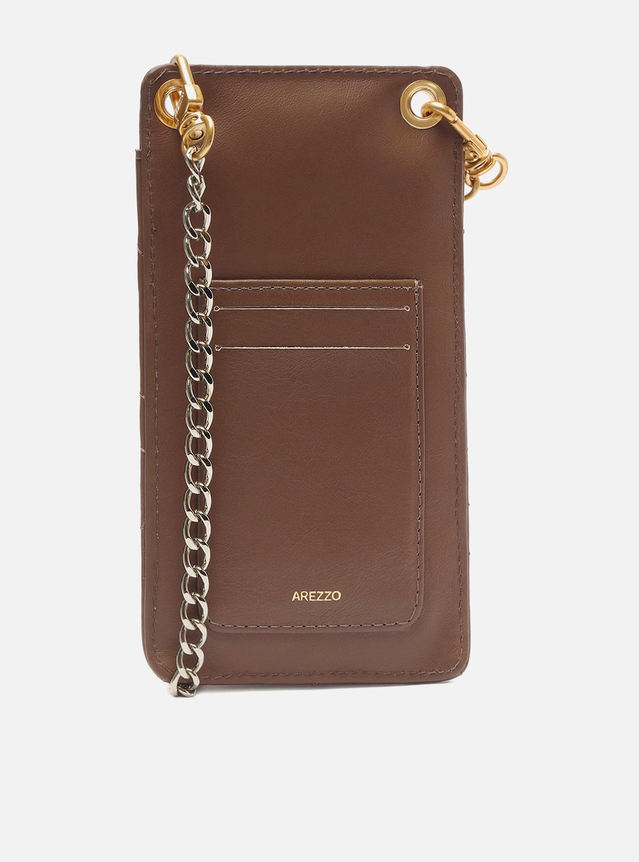Mini Bag Porta-celular Marrom Arezzo Couro Emma | ZZ MALL