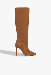 Bota Salto Fino Cristin Camurça Caramelo