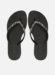 Chinelo De Dedo Preto Brizza Strass Essential