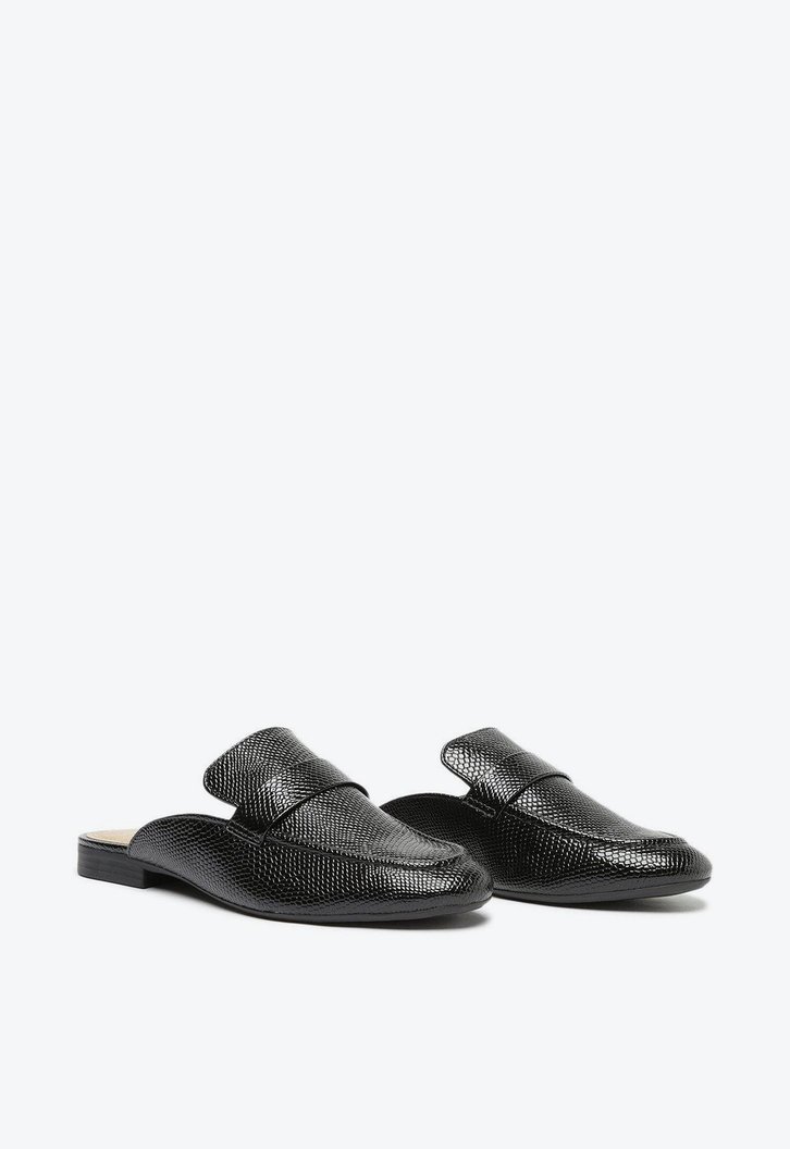Mule Preta Anacapri Lezard Fechada
