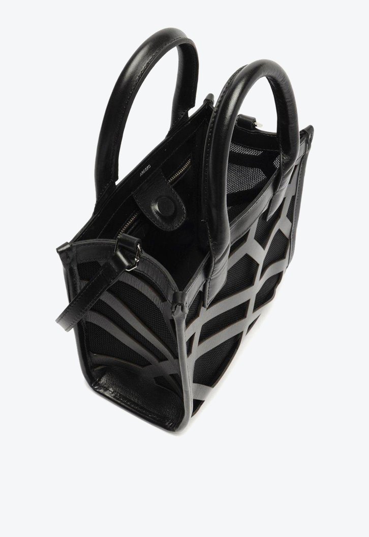 Bolsa Tote Preta Arezzo Liz Média Monograma
