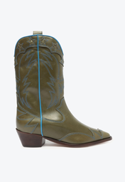 Bota Western Verde Militar Schutz S-Cicera Couro