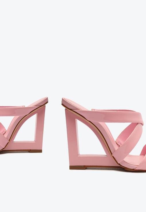Sandália Mule Anabela Full Color Rosa