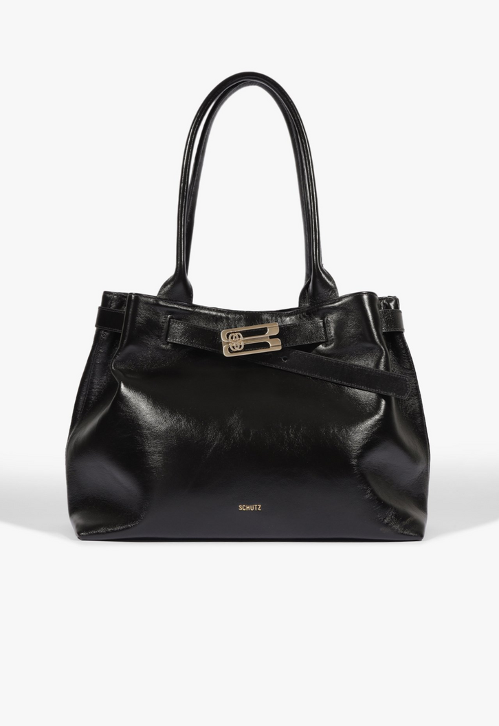 Bolsa Schutz Heather Tote Grande Couro Preta