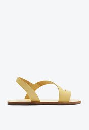 Sandália Anacapri Monocolor Tira Curva Amarela