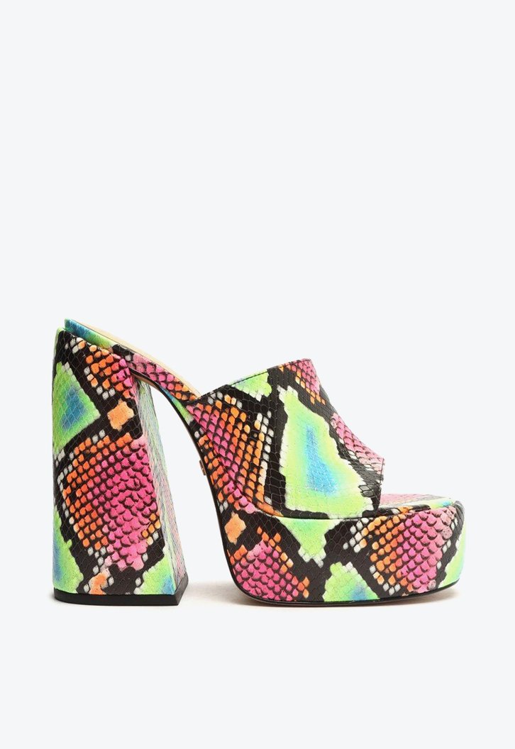 Sandália Meia Pata Colorida Arezzo Snake Karen