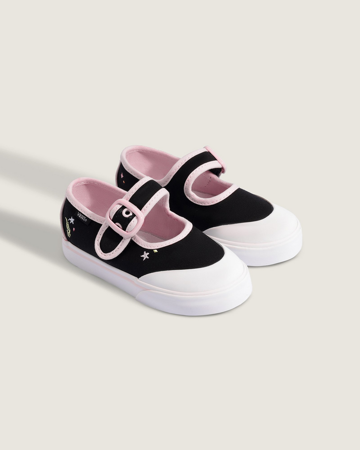Tênis Mary Jane Mermaid Black Pastel Pink Infantil | ZZ MALL