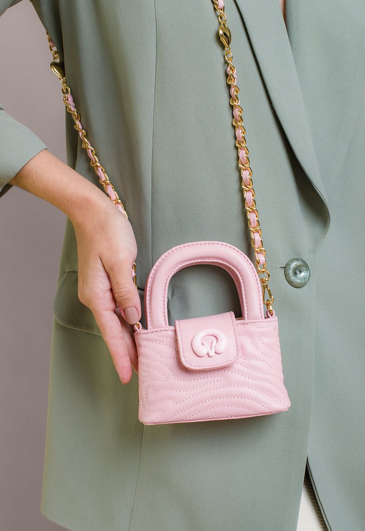 Bolsa Tiracolo Eleonora Pequena Rosa