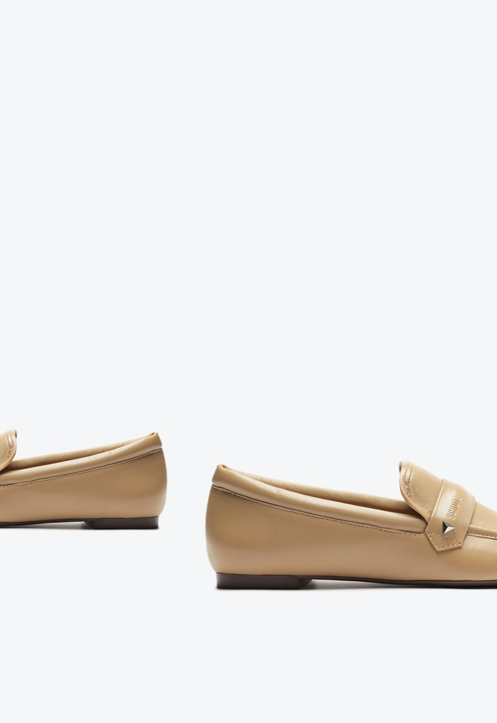 Mocassim Logomania Couro Marrom