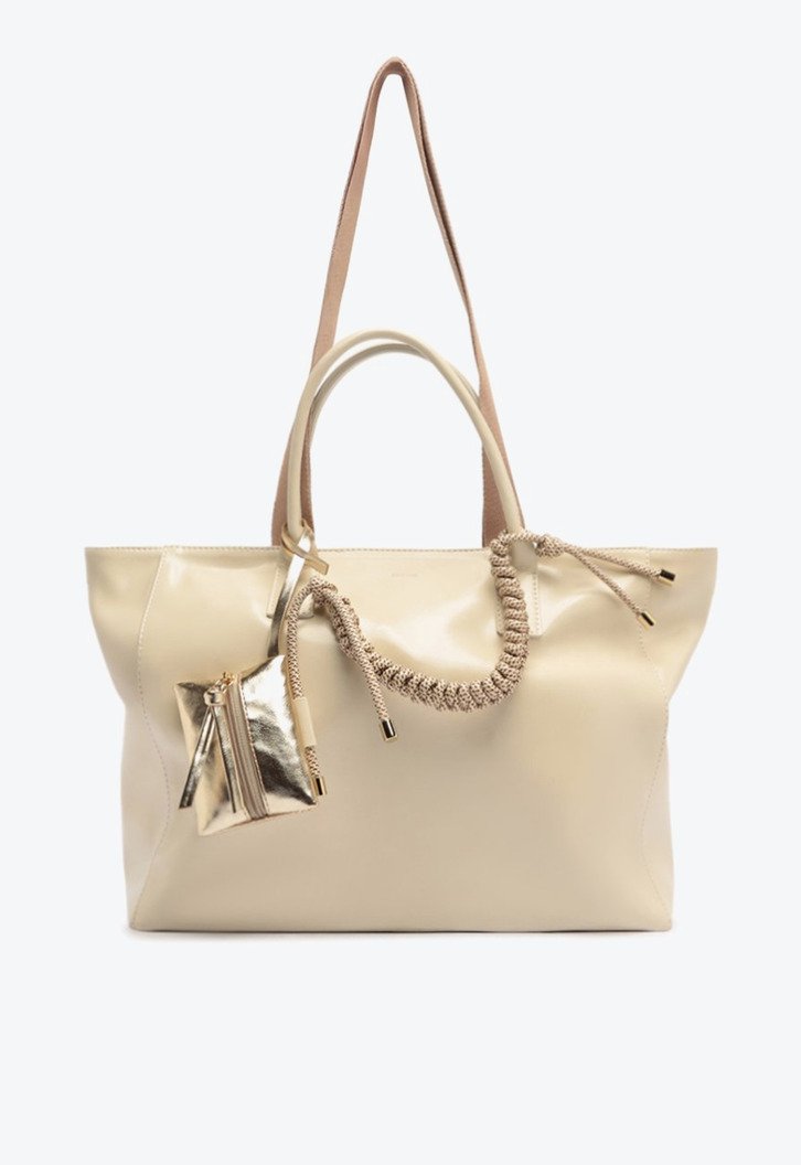 Bolsa Shopping Grande Verniz Branca