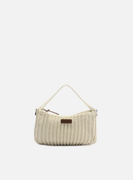 Bolsa Tiracolo Crochê Off-White Pequena
