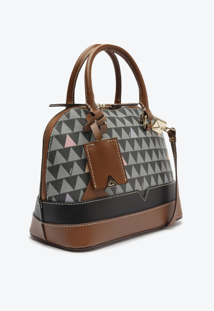 Bolsa Tote Tiracolo Grande Triangle Preta