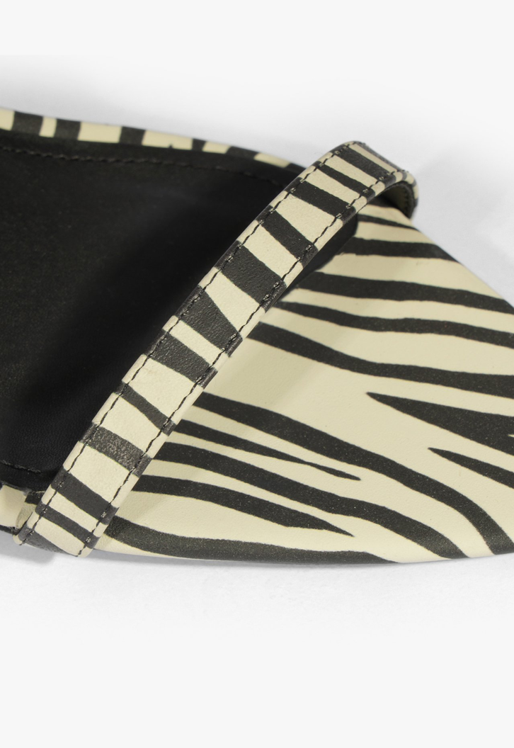 Sandália Salto Alto Estampa Zebra