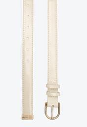 Cinto Fino Fivela Metálica Valentina Branca