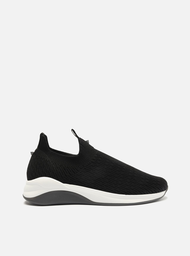 Tênis Slip On Preto Arezzo Knit Studs