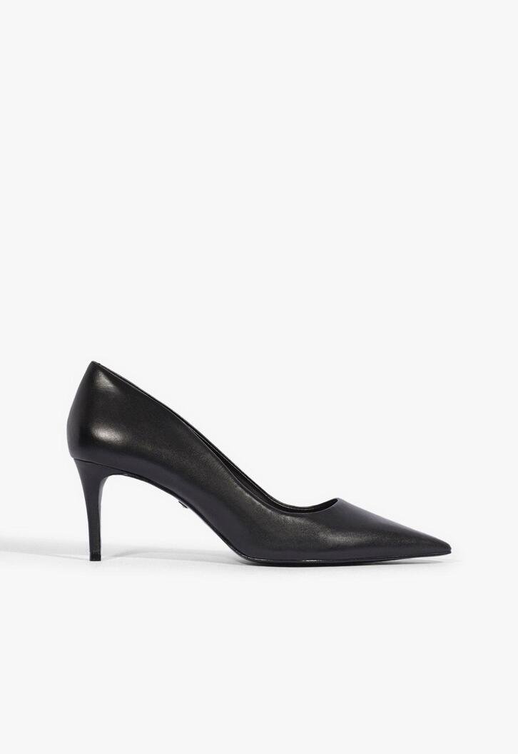Scarpin Lena Low Couro Preto