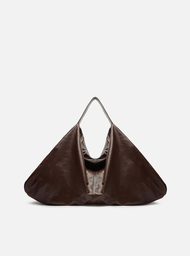 Bolsa Hobo Marrom Arezzo Couro Grande Livia