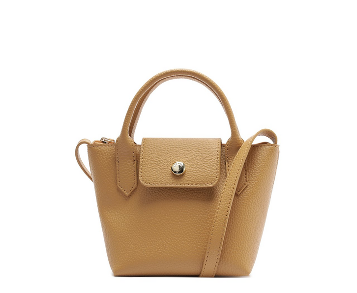 Bolsa Tote Média Botão Bege