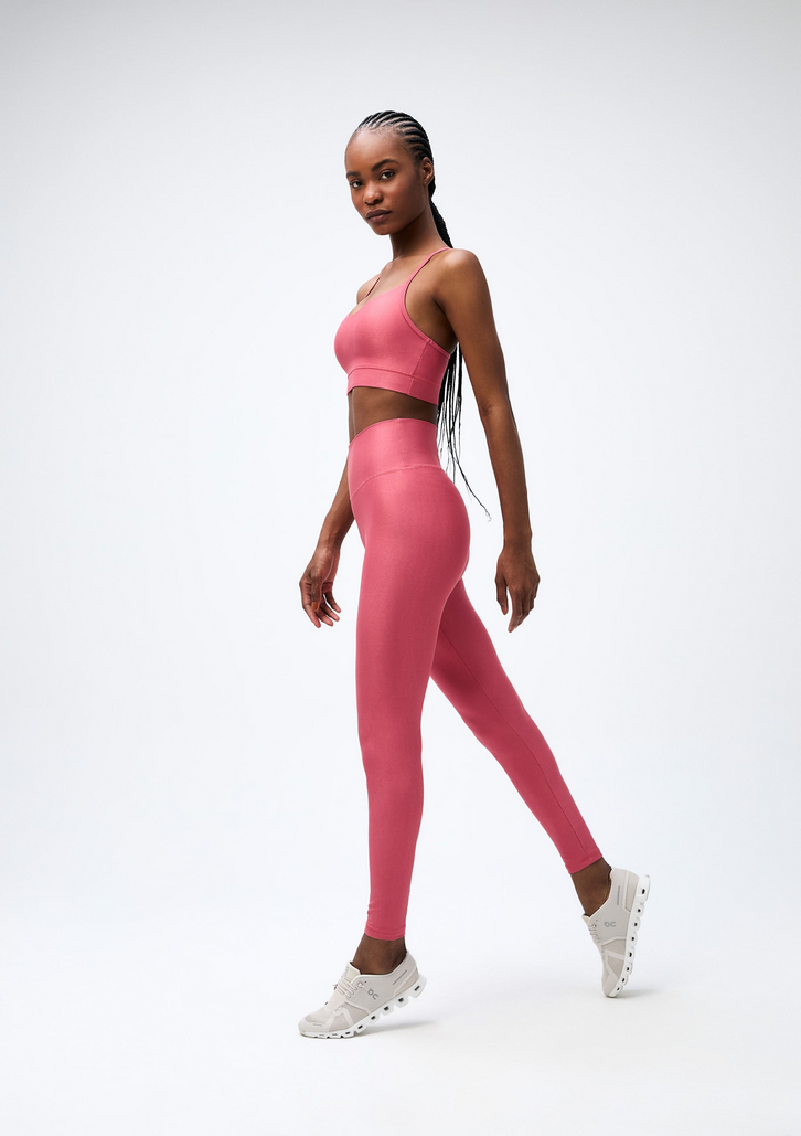 Calça Legging Rosa Hering Esportiva Proteção UV