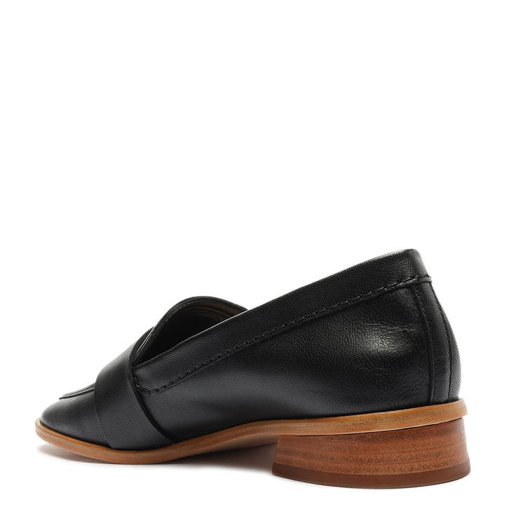 Sapato Mocassim Couro Fivela Preto