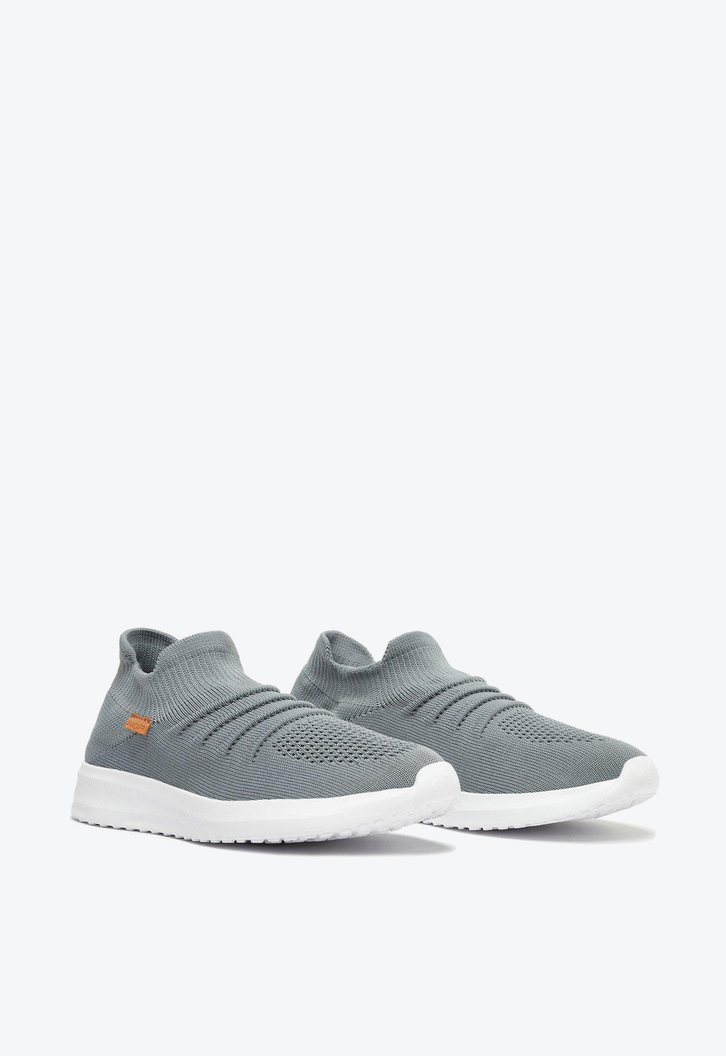Tênis Slip On Azul Anacapri Knit Franzido