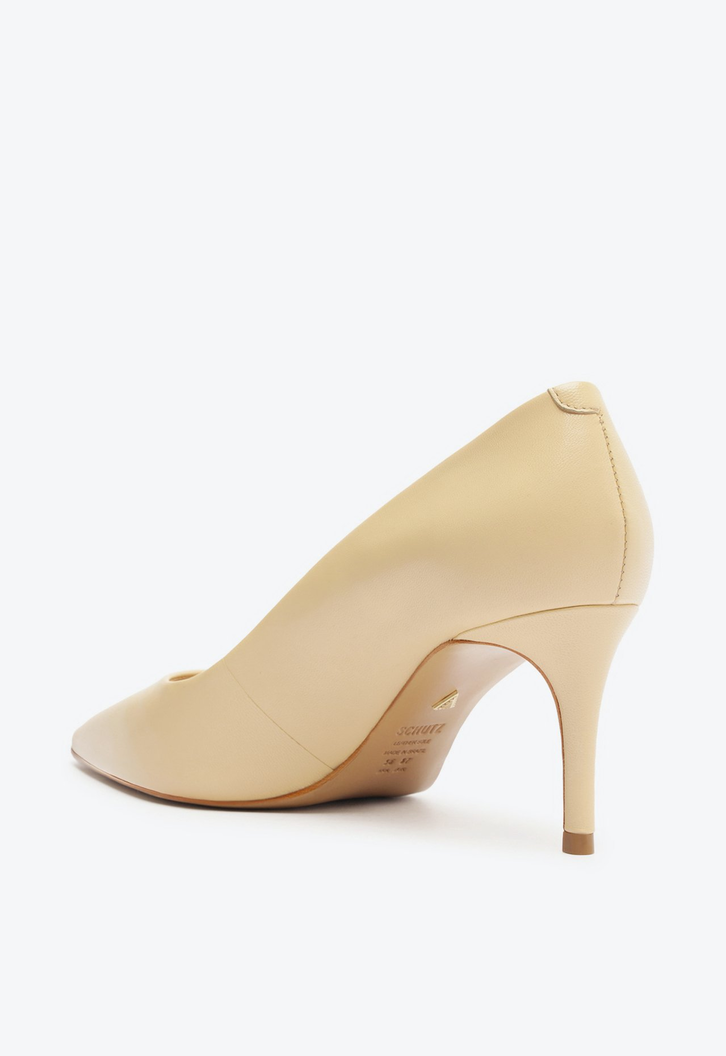 Scarpin New Carry Over I Couro Bege