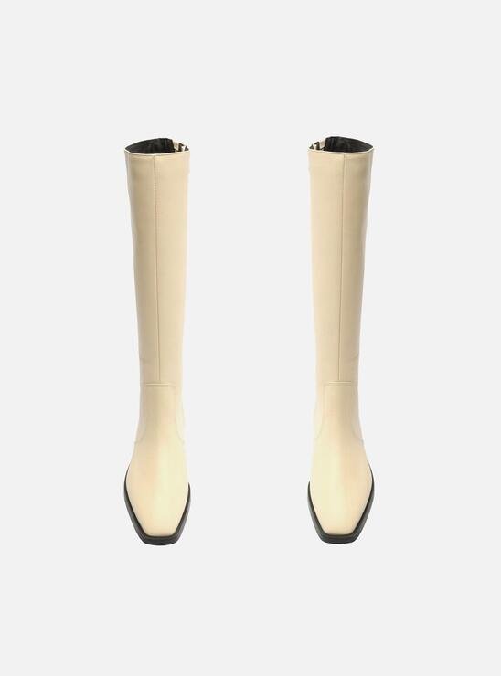 BOTA OFF-WHITE AREZZO COURO CANO LONGO ZÍPER MONTARIA