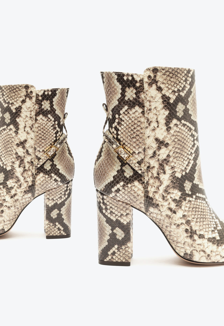 Bota Salto Bloco Christine Animal Print