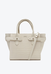 Bolsa Mini Tote Branca Schutz Milla Croco