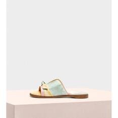 Clarita Slide Leather Tie Dye Washed