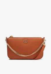 Bolsa Tiracolo Pequena Corrente Marrom