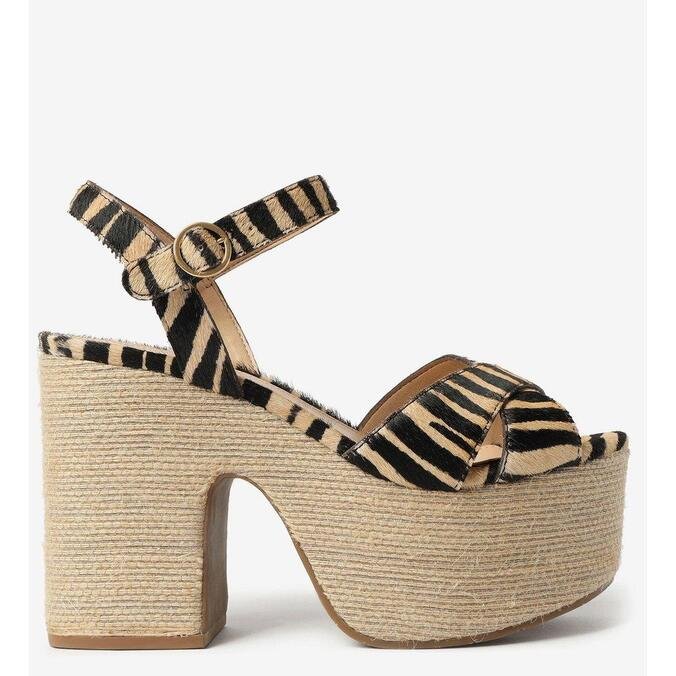 sandalia arezzo animal print