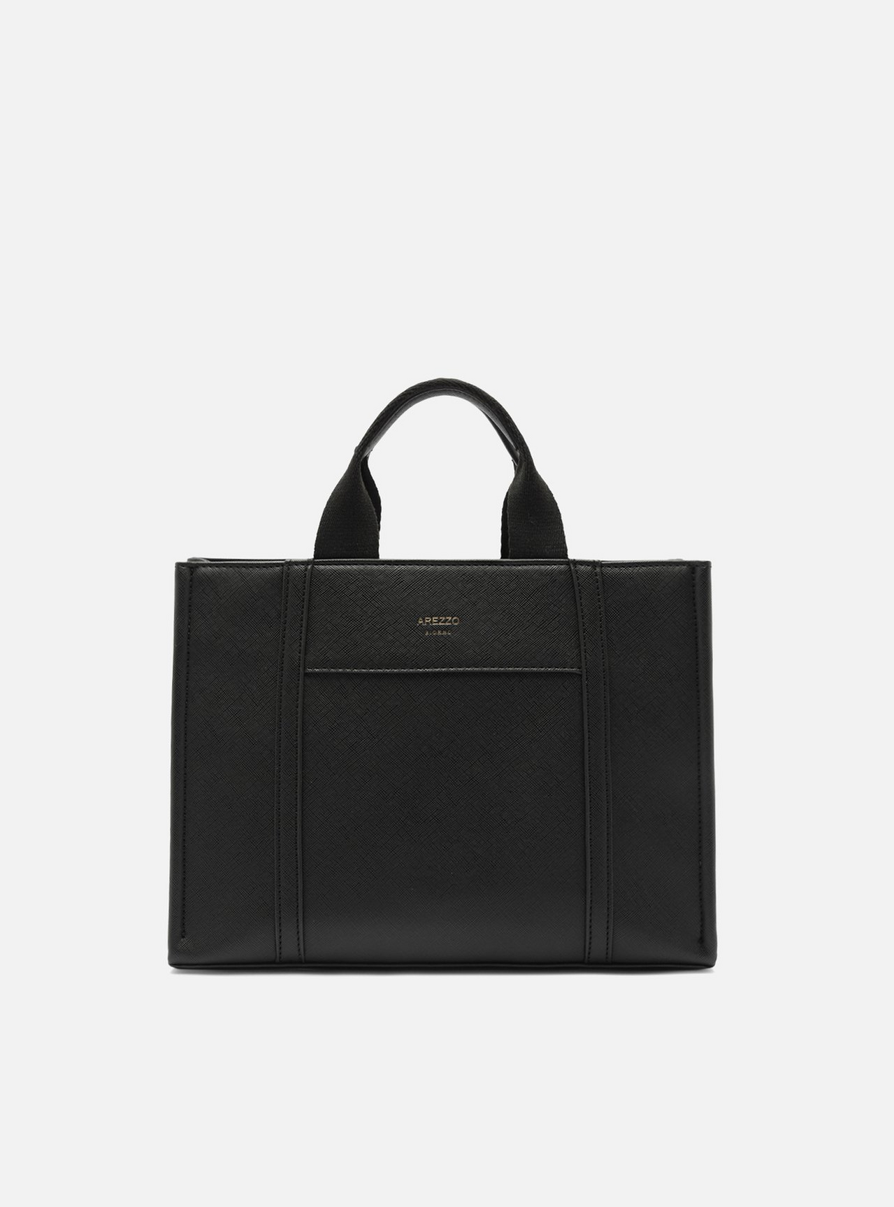 Bolsa Tote Preta Média Bolso Frontal | ZZ MALL