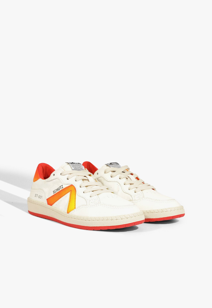 Tênis Schutz ST 001 Branco e Laranja