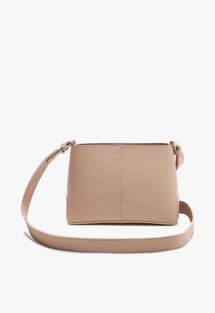 Crossbody Quadrada Nude Básica Média