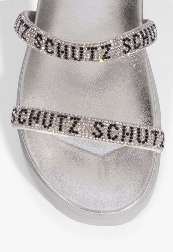 Papete Prateada Schutz Couro