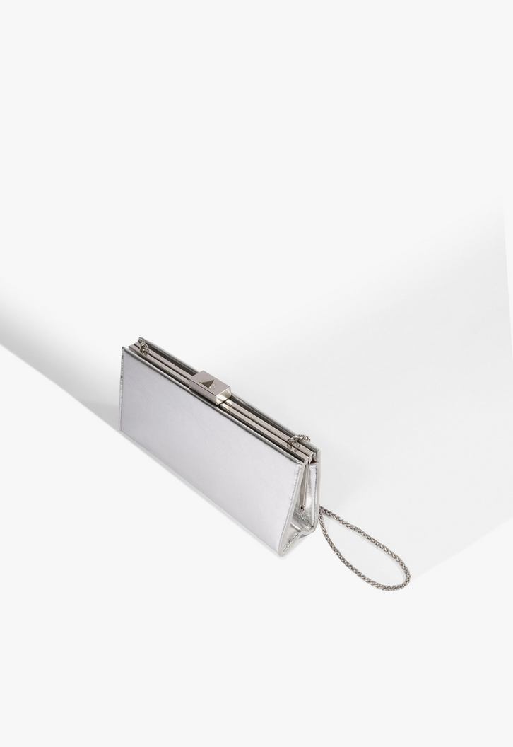 Bolsa Clutch Park Pequena Prata | ZZ MALL