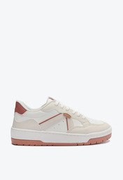 Tênis Branco E Rosa Anacapri Pontilhado Lateral Sola Alta