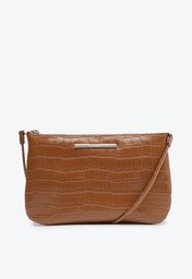 Bolsa Crossbody Marrom Anacapri Pequena Croco