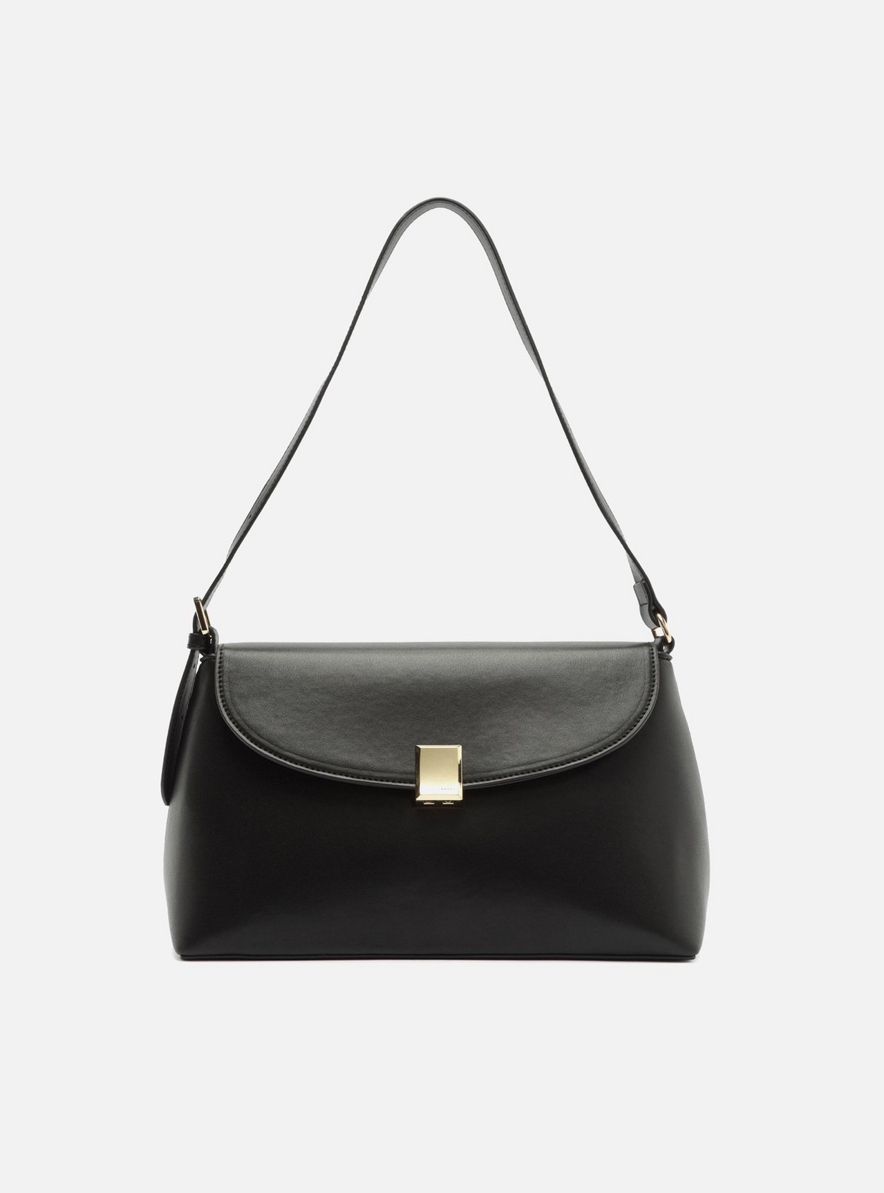 Bolsa Tiracolo Preta Média Metal | ZZ MALL