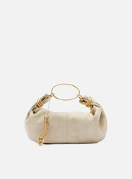 Bolsa Tiracolo Branca Arezzo Couro Média Metais