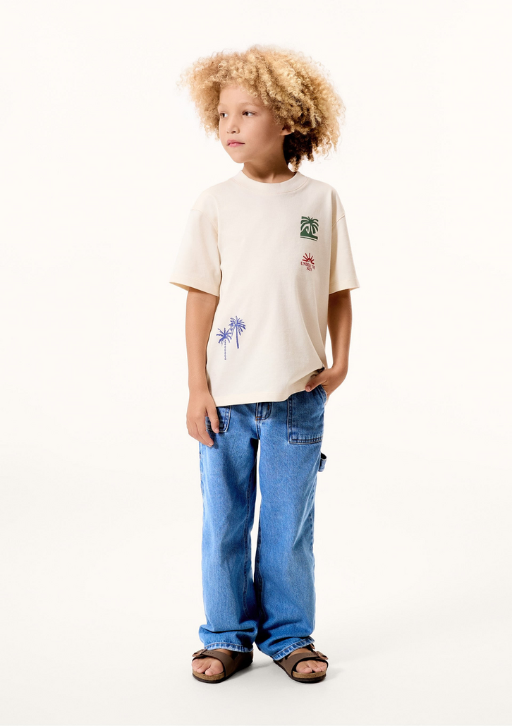Calça Hering Infantil Azul Menino Jeans Reta