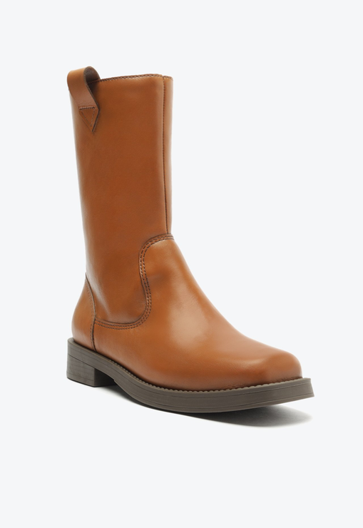 Bota Luccia Couro Marrom