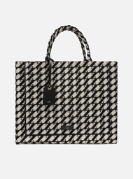 Bolsa Shopping Preta Arezzo Grande Zz Graphic