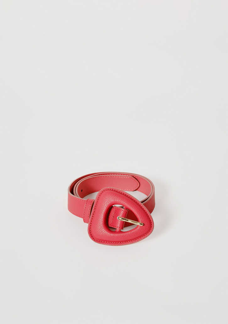 Cinto Vermelho Hering Feminino Com Fivela Triangular