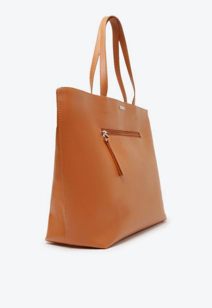 Bolsa Shopping Marrom Anacapri Zíper Grande